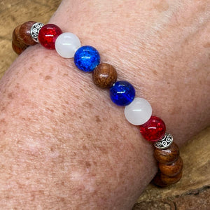 "Let Freedom Ring" Stretch Beaded Bracelet—Handcrafted