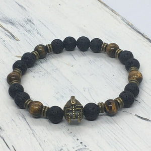 Warrior “Helmet of Salvation” Men's Beaded Bracelets--Handcrafted