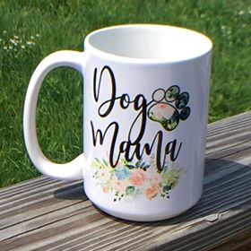 "Dog Mama" Floral Mug