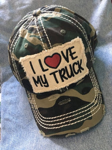 "I Love My Truck" Camo Baseball Cap