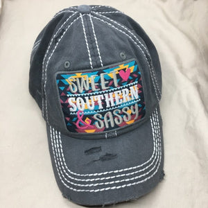 "Sweet Southern & Sassy" Vintage Embroidered Baseball Cap
