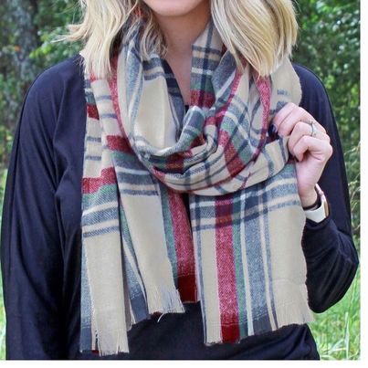 "Around the Campfire" Plaid Scarf