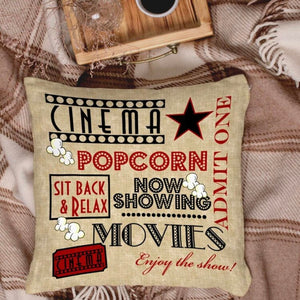 "At the Movies" Throw Pillow Cover