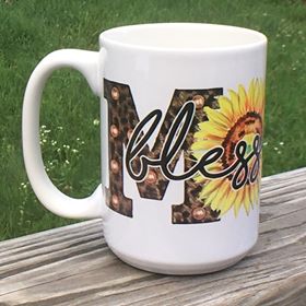 "Blessed MOM" with Sunflower  Mug