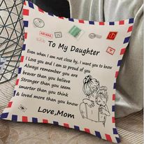 "Mother's Letter" Throw Pillow Cover