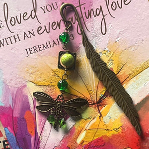 "Dragonfly Garden" Book Hook Metal Bookmark