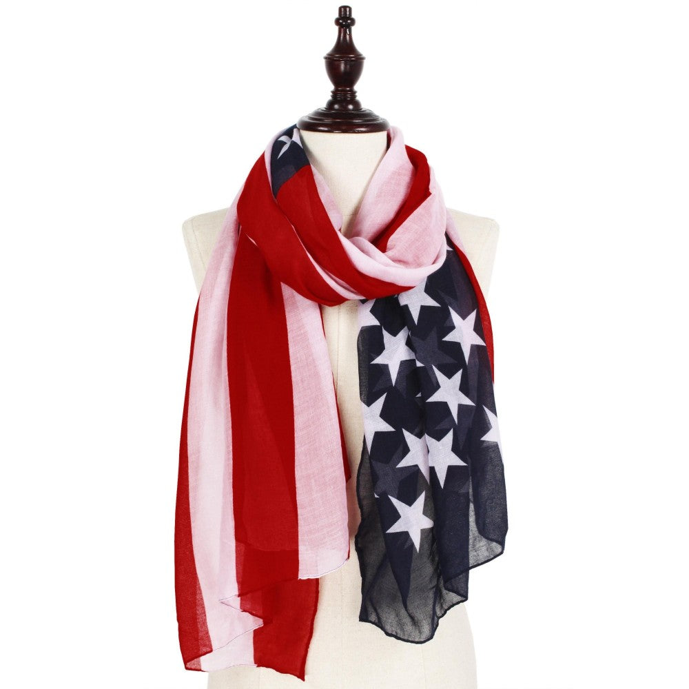 “Land of the Free” USA Flag Scarf