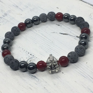Warrior “Helmet of Salvation” Men's Beaded Bracelets--Handcrafted
