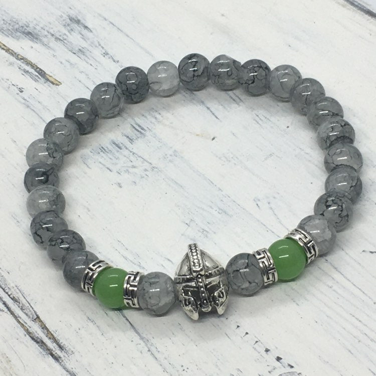 Warrior “Helmet of Salvation” Men's Beaded Bracelets--Handcrafted