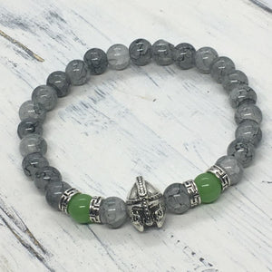 Warrior “Helmet of Salvation” Men's Beaded Bracelets--Handcrafted