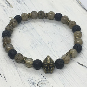 Warrior “Helmet of Salvation” Men's Beaded Bracelets--Handcrafted