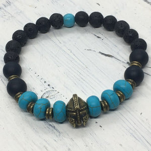 Warrior “Helmet of Salvation” Men's Beaded Bracelets--Handcrafted