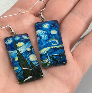 "Oh, The Stars” Unique Resin Statement Earrings