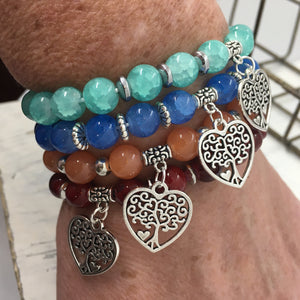 "Tree of Life & Love" Beaded Faith Statement Bracelet—Handcrafted