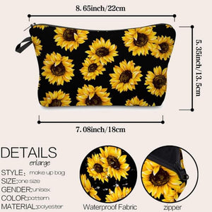Sunflower Makeup Bag / Accessory Bag