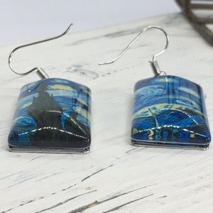 "Oh, The Stars” Unique Resin Statement Earrings