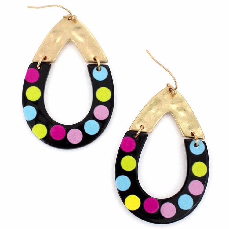 CRAVE ”Polka Dot” Split Teardrop Dangle Earrings