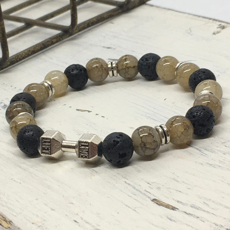 ”Strength Will Rise” Beaded Faith Statement Bracelet—Handcrafted