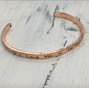 “I Love You to the Moon & Back” Cuff Bracelet