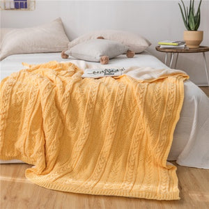 Plush & Cozy Cable Knit & Sherpa Afghan