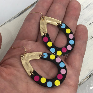 CRAVE ”Polka Dot” Split Teardrop Dangle Earrings