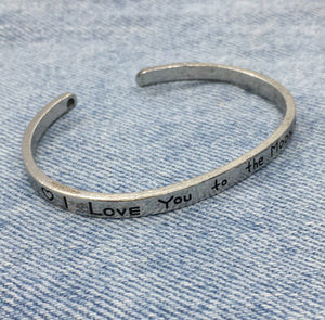 “I Love You to the Moon & Back” Cuff Bracelet
