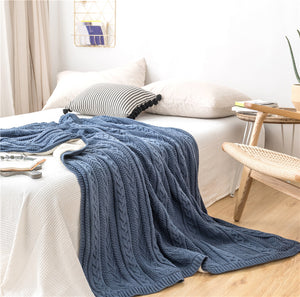 Plush & Cozy Cable Knit & Sherpa Afghan