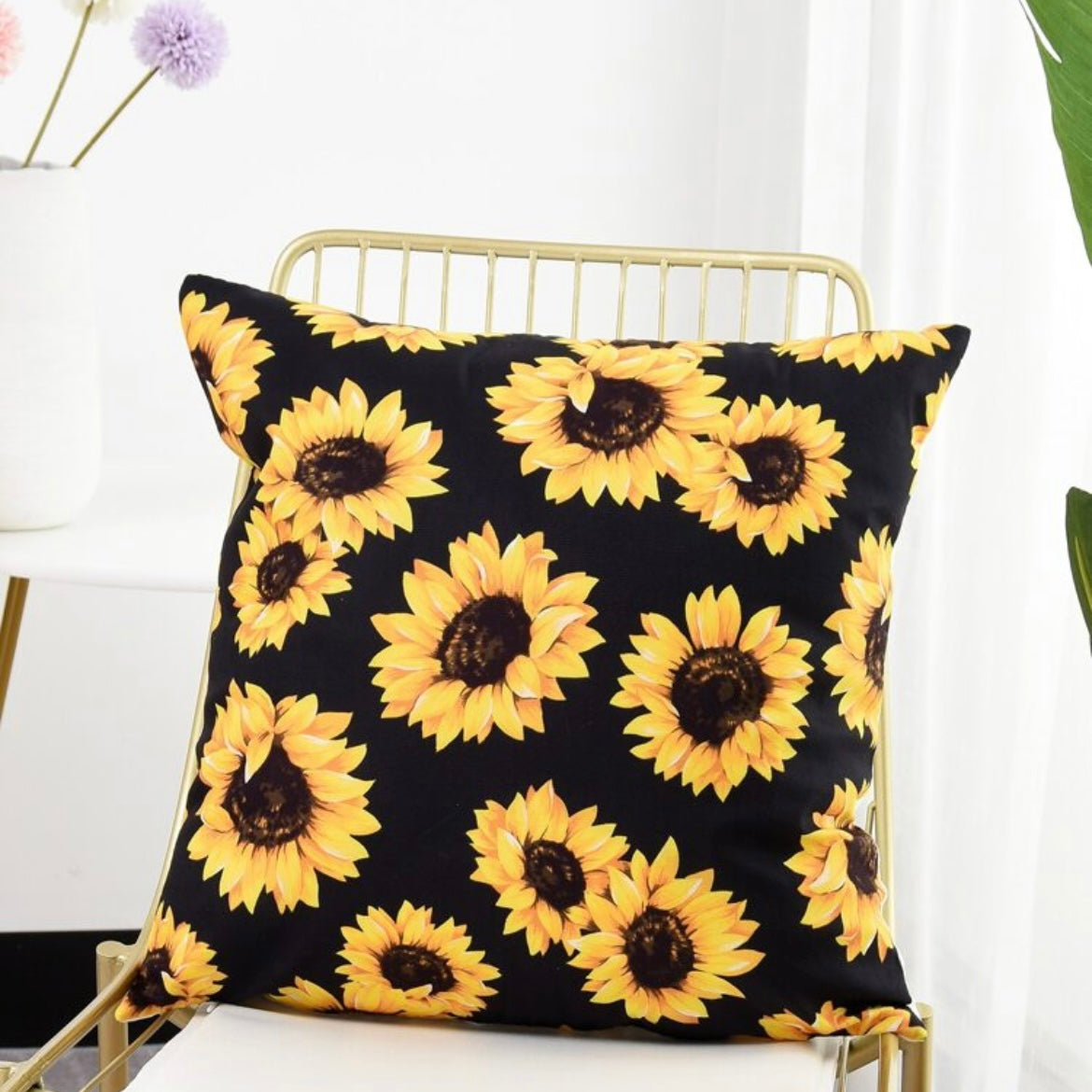Sunflower Throw Pillow Cover