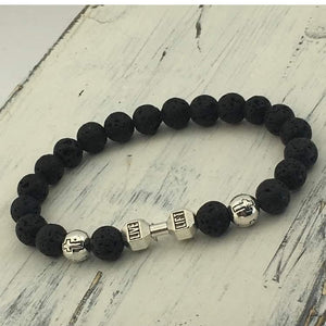 ”Strength Will Rise” Men's Beaded Faith Statement Bracelet—Handcrafted