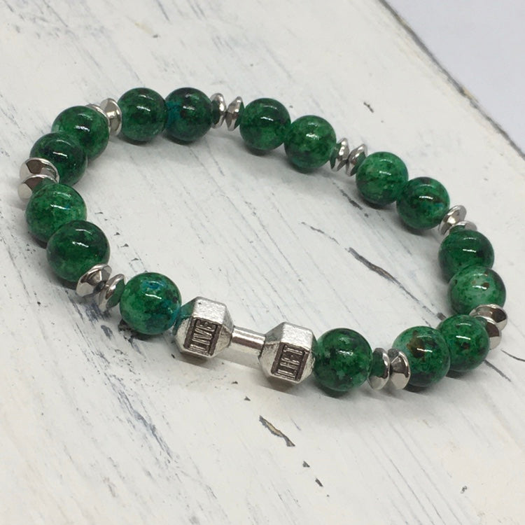 ”Strength Will Rise” Beaded Faith Statement Bracelet—Handcrafted