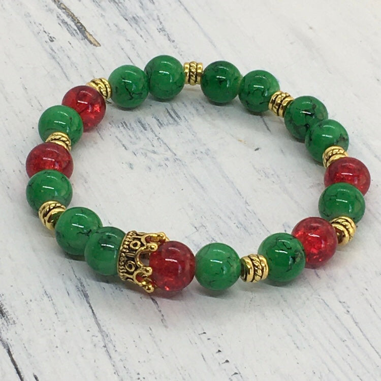 Christmas Stretch Faith Statement Bracelets—Handcrafted