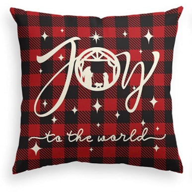 Christmas Red Buffalo Plaid Throw Pillow Cover