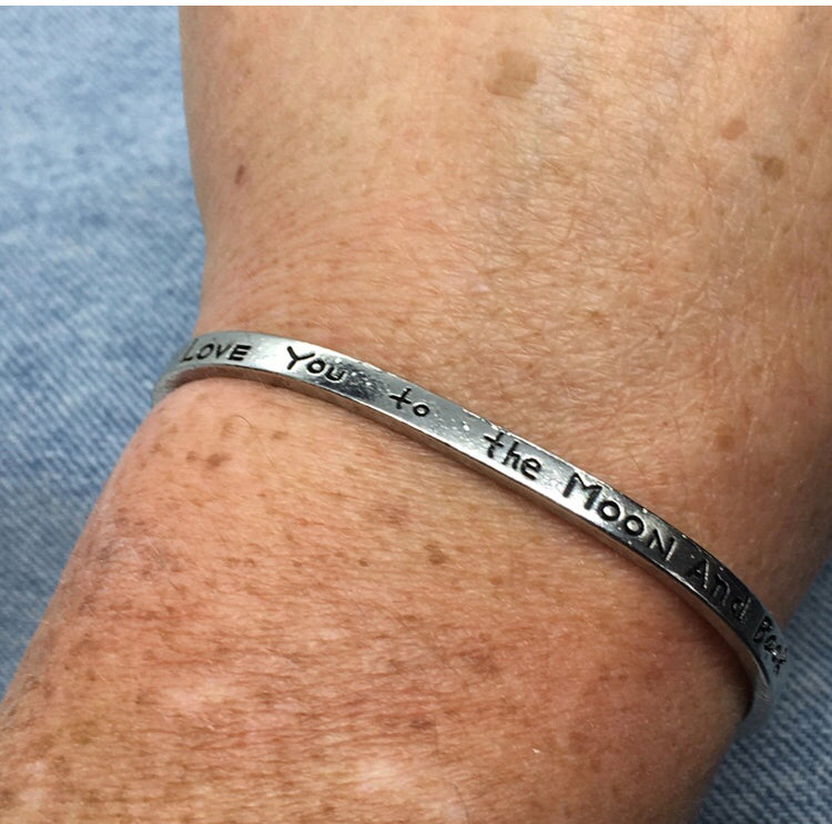 “I Love You to the Moon & Back” Cuff Bracelet