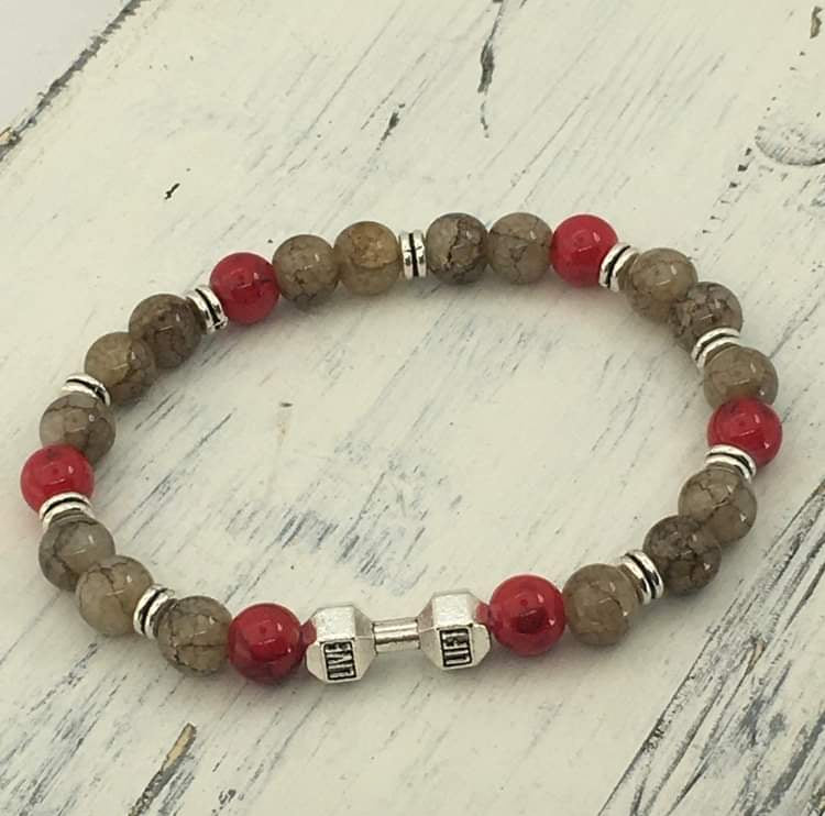”Strength Will Rise” Men's Beaded Faith Statement Bracelet—Handcrafted