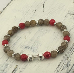 ”Strength Will Rise” Men's Beaded Faith Statement Bracelet—Handcrafted