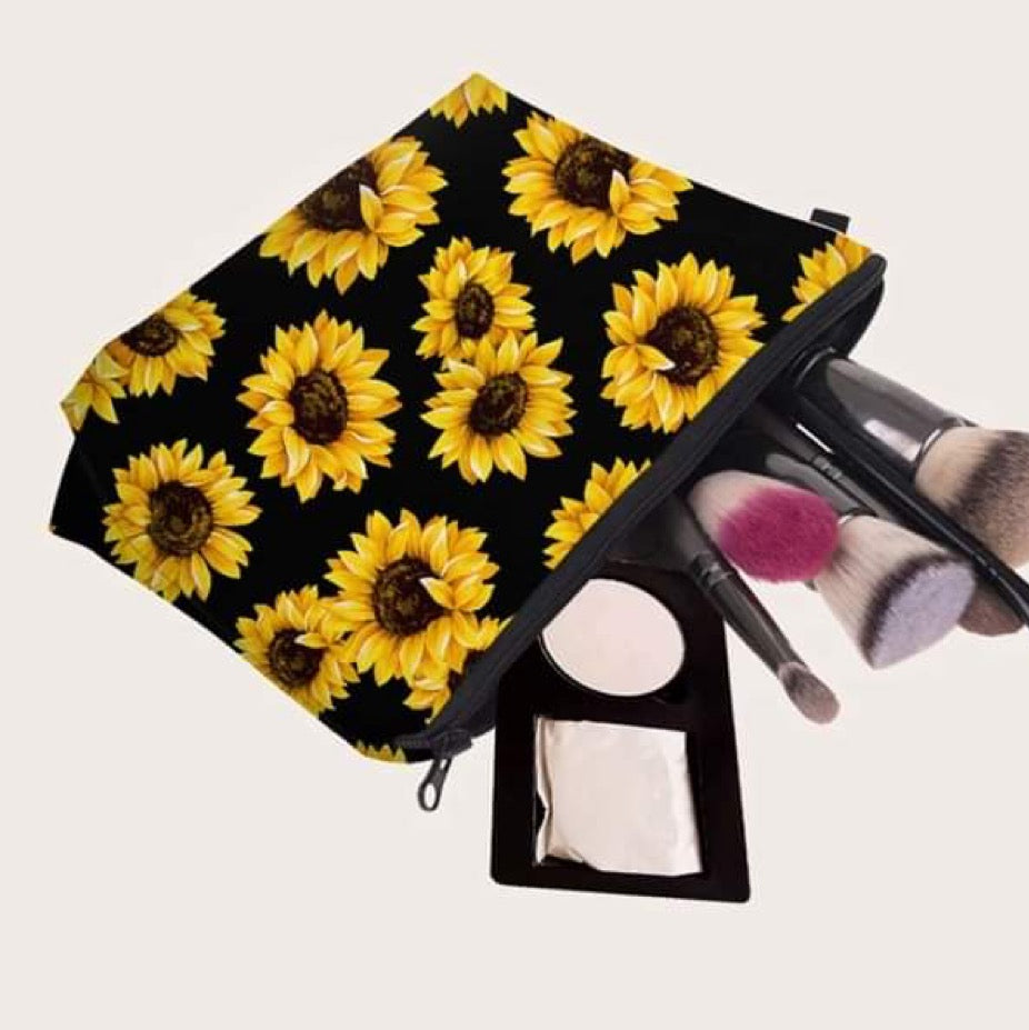 Sunflower Makeup Bag / Accessory Bag