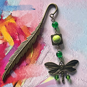 "Dragonfly Garden" Book Hook Metal Bookmark