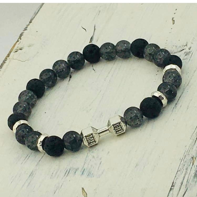 ”Strength Will Rise” Men's Beaded Faith Statement Bracelet—Handcrafted