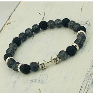 ”Strength Will Rise” Men's Beaded Faith Statement Bracelet—Handcrafted