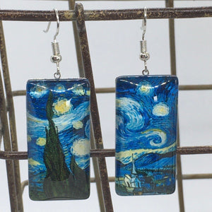 "Oh, The Stars” Unique Resin Statement Earrings