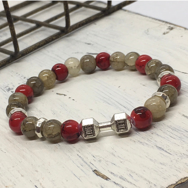 ”Strength Will Rise” Beaded Faith Statement Bracelet—Handcrafted