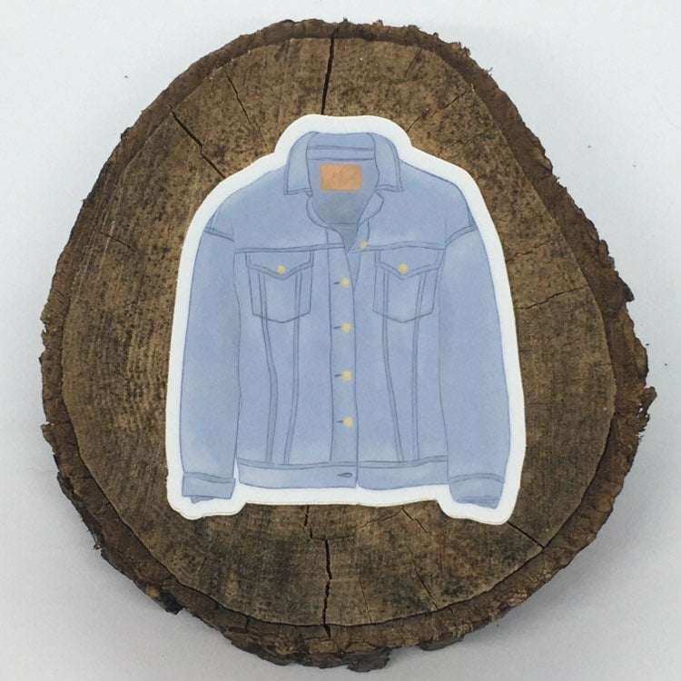 Jean Jacket Denim Watercolor Vinyl Sticker – Checkerboard Market