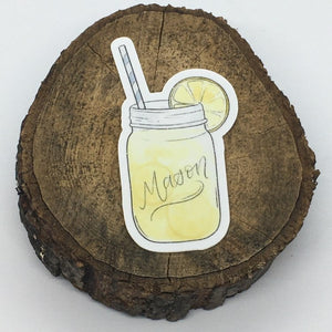 Lemonade Mason Jar Watercolor Vinyl Sticker