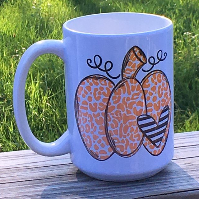 Orange "Leopard Pumpkin" Animal Print Spotted Pumpkin Mug