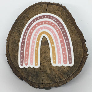 Pink & Yellow Rainbow Watercolor Vinyl Sticker