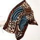"Folds of Fashion" Colorblock Leopard Print Pleated Fashion Scarf