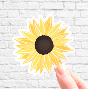 Sunflower Watercolor Vinyl Sticker