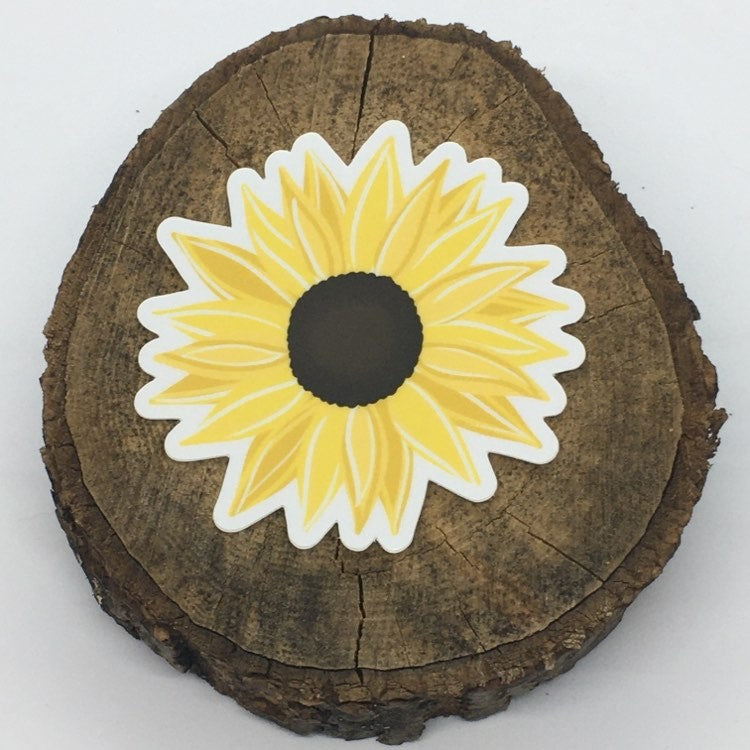 Sunflower Watercolor Vinyl Sticker