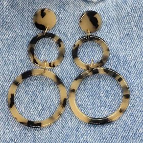 "Marissa" Tortoiseshell Multi-Hoop Earrings