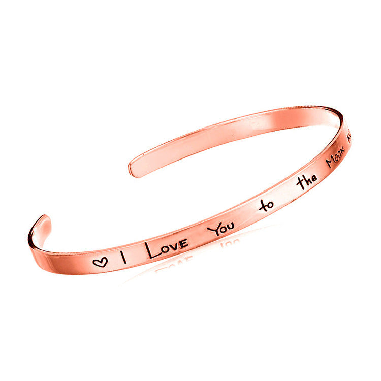 “I Love You to the Moon & Back” Cuff Bracelet